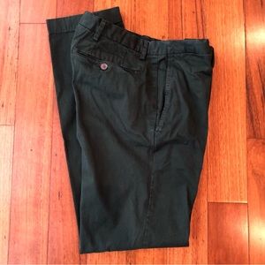 Men's Red Fleece 32/32 Dark Green Chino Pants